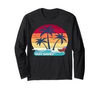 Koh Samui Palme Tramonto sulla Spiaggia Isola in Thailandia Maglia a Manica