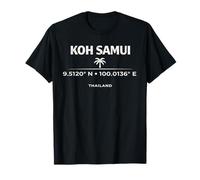 Koh Samui Thailandia Coordinates Island Travel Design Maglietta