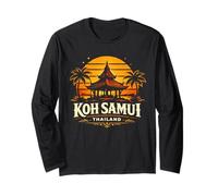 Koh Samui Thailandia Sunset Island Travel Design Maglia a Manica