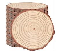 KOHAND 10 Fette di Legno Non Finito Con Corteccia, 18-20 cm, Cerchi Rotondi per Artigianato, Decorazioni Natalizie, Matrimoni, Rustiche, Fai Da Te