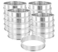 KOHAND 20 anelli per crumpet da 10,2 cm, in acciaio inox, anelli per muffin inglesi a doppia rotazione, per crostate, muffin, crumpet, friggere uova