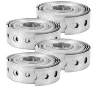 KOHAND 4 rotoli da 1,8 cm x 30,5 m, cinghia di fissaggio in acciaio zincato, ampia reggiatura in metallo con fori per recinzioni, supporto per tubi e applicazioni per appendere costruttori fai da te