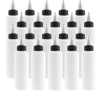 KOHAND Confezione da 20 flaconi erogatori in plastica da 120 ml, con tappo a vite, applicatore a punta vuota