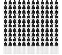 KOHAND Confezione da 200 flaconi contagocce in plastica da 10 ml, traslucidi, spremibili contagocce con tappi, bottiglia vuota ricaricabile per colliri, oli essenziali