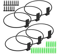 KOHAND Confezione da 6 anelli per vasi da fiori da 15 cm, supporto da parete per piante con hardware di montaggio, supporto per anelli da parete per recinzione da giardino, decorazione