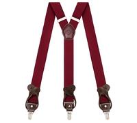 Kohentact Bretelle Uomo con Clip e Bottone, Include 6 Bottone, Larghezza 3,5 cm Y-Shape per Altezza Fino a 200 cm, Acciaio Inossidabile, Gamma di Regolazione Elasticità Extra Large