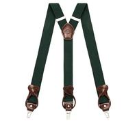 Kohentact Bretelle Uomo con Clip e Bottone, Include 6 Bottone, Larghezza 3,5 cm Y-Shape per Altezza Fino a 200 cm, Acciaio Inossidabile, Gamma di Regolazione Elasticità Extra Large