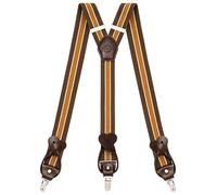 Kohentact Bretelle Uomo con Clip e Bottone, Include 6 Bottone, Larghezza 3,5 cm Y-Shape per Altezza Fino a 200 cm, Acciaio Inossidabile, Gamma di Regolazione Elasticità Extra Large