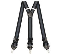 Kohentact Bretelle Uomo con Clip e Bottone, Include 6 Bottone, Larghezza 3,5 cm Y-Shape per Altezza Fino a 200 cm, Acciaio Inossidabile, Gamma di Regolazione Elasticità Extra Large
