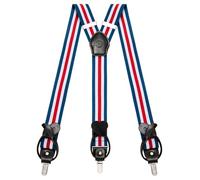 Kohentact Bretelle Uomo con Clip e Bottone, Include 6 Bottone, Larghezza 3,5 cm Y-Shape per Altezza Fino a 200 cm, Acciaio Inossidabile, Gamma di Regolazione Elasticità Extra Large