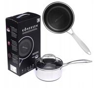 KOHERSEN - Casseruola con coperchio, cubo nero, 16 cm