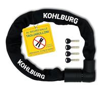 KOHLBURG Antifurto a catena ultraresistente [85 cm, Resiste ai tagliabulloni] - Livello di sicurezza massimo 15 - Per moto, scooter, bici elettrica & bicicletta - Antifurto ad alta sicurezza