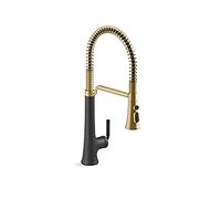 KOHLER K-23765-BMB Rubinetto per lavello da cucina, ottone moderno nero opaco