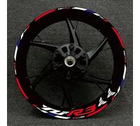 KOHLLS 17 Pollici per YZF R3 Mozzo Ruota Moto Adesivi per Cerchioni Impermeabili Altamente Riflettenti Decorazione Decalcomania Anteriore E Posteriore Adesivo per Cerchioni(R)