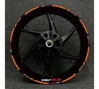 KOHLLS 17 Pollici per YZF R3 Mozzo Ruota Moto Adesivi per Cerchioni Impermeabili Altamente Riflettenti Decorazione Decalcomania Anteriore E Posteriore Adesivo per Cerchioni(G)