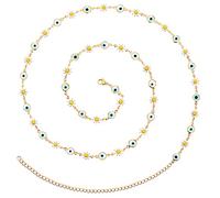 KOHOTA Catene per la vita da donna da 27,5/33,5/40 pollici placcato oro 14 carati catene per la vita Plus Size Bikini Vita Gioielli Catena Boho Estate Accessori da spiaggia, 27.5inches, Ottone