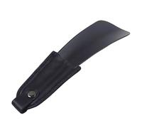 KOHUS Calzascarpe 42 cm con manico lungo calzascarpe in pelle in metallo lungo senza piegatura 16 cm cucchiaio scarpa corta strumenti per la casa corno scarpe sollevatore, Nero corto 16 cm, Taglia