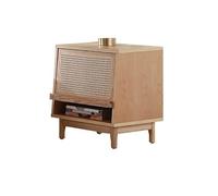 KOHUS Mesas De Noche Para Dormitorio Comodino in legno di rattan, semplice comodino, mobiletto portaoggetti for camera da letto principale Comodino/comodino Con Cassetti