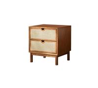 KOHUS Mesas De Noche Para Dormitorio Comodino in legno moderno divano laterale mobiletto contenitore camera da letto comodino in rattan Comodino/comodino Con Cassetti