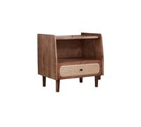 KOHUS Mesas De Noche Para Dormitorio Comodino in rattan di legno, mobiletto portaoggetti for hotel, stile Wabi-sabi, piccolo mobiletto comodino Comodino/comodino Con Cassetti