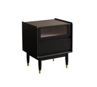 KOHUS Mesas De Noche Para Dormitorio Comodino Semplice For La Casa, Piccolo Mobiletto Portaoggetti In Legno Massello Nero For Camera Da Letto Comodino/comodino Con Cassetti