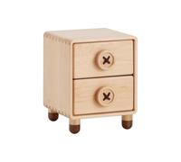 KOHUS Mesas De Noche Para Dormitorio Mobile Portaoggetti Comodino, Tutto In Legno Massello, Doppio Cassetto Comodino/comodino Con Cassetti(01)
