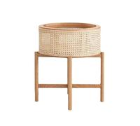 KOHUS Mesas De Noche Para Dormitorio Mobiletto Portaoggetti Rotondo For Camera Da Letto, Semplice Comodino In Rattan, Tavolino Da Caffè Creativo Comodino/comodino Con Cassetti