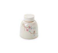 KOHUS Scatola di Tè Contenitore di Stoccaggio di Tè Bulk Vaso di Ceramica Bianco Piccolo Barattolo Sigillato Vasetto di Stoccaggio Portatile Set di Tè Vaso Singolo Contenitore di Stoccaggio(A)