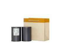 KOHUS Scatola di Tè Contenitore di Stoccaggio di Tè in Bulk Vasetto Rotondo in Ferro Bianco di Grande Capacità Barattolo Sigillato Vaso Vuoto Set di Tè Confezione Regalo a Doppio Vaso Contenitore di