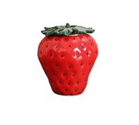 KOHUS Scatola di Tè Scatole di tè in ceramica, lattine di tè sigillate alla fragola, scatole di immagazzinaggio per la casa resistenti all'umidità, Ornamenti per ufficio creativi Contenitore di