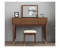 KOHUS Specchio Cosmetico Con Luci E Set Da Tavolo Comò ribaltabile e scrivania in uno, con cassetti e specchi piedini in metallo Vanità Teenager Con Specchio E Sgabello(B)