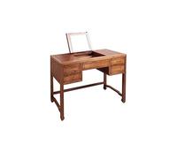 KOHUS Specchio Cosmetico Con Luci E Set Da Tavolo Toeletta cinese in legno Comodino for camera da letto Toeletta di piccole dimensioni Vanità Teenager Con Specchio E Sgabello