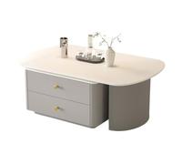 KOHUS Tavolini Piccoli Per Camera da Letto Mobile bar for caffè, semplice, con piastra in pietra, tavolino da caffè, luce, lusso, moderno, soggiorno, ovale, casa, retrattile Tavolino da Salotto