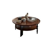 KOHUS Tavolini piccoli per camera da letto Tavolino rotondo in legno massello Tavolino da caffè piccolo for la casa Tavolino moderno in stile cinese Tavolino laterale per cameretta con contenitore