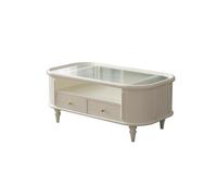 KOHUS Tavolini piccoli per camera da letto Tavolo in vetro for la casa Tavolino da caffè retrò Mobili in legno for soggiorno Tavolino laterale per cameretta con contenitore