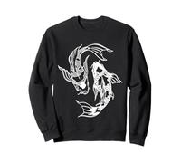 Koi Carp in Feng Shui Design Illustrativo Bianco Felpa