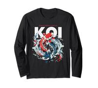 Koi - Coraggio, Forza & Buona Fortuna (Dichiarazione & Grafica) Maglia a Manica