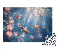 Koi dorata in The Pond 1000pcs (75x50cm) - Loto Puzzle Per Adulti GioGattotolo Fai-da-te