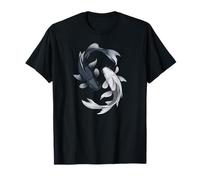 Koi Fish Carp Blossom Flower Pond Japanese Art Maglietta