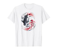 Koi Fish Carp Blossom Flower Pond Japanese Art Maglietta