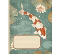 Koi Fish Composition Notebook - Vintage Japanese Water Garden Aesthetic, College Ruled Journal for Writing, Drawing, and Reflection