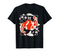 Koi Fish Giapponese Sakura Stile Vintage Nishikigoi Art Maglietta