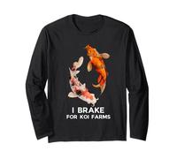 Koi Fish I Brake for Koi Farms Tee Maglia a Manica
