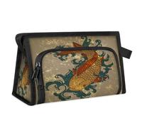 Koi Fish Japan Borsa da toilette da viaggio per donne, uomini, ragazze e ragazzi, borsa multifunzionale per il trucco, borsa per il trucco, organizer per cosmetici, borsa da doccia, Colore, M,
