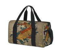 Koi Fish Japan Sports Duffel Bag Koi Weekend Pernottamento Borsa Tote Borsone Casual Viaggio Palestra Borsoni per Bambini Ragazze Ragazzi Donne Uomini