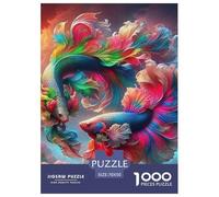 Koi Fish Jigsaw 1000 Pezzi Per A Famiglia Beautiful Carp Un Impegnativo Giochi Educativo Decorazione Perfetta 70x50cm/1000pcs