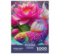 Koi Fish Jigsaw 1000 Pezzi Per A Famiglia Beautiful Carp Un Impegnativo Gioco Giocattolo Colorato Decorazione Per La Casa 70x50cm/1000pcs