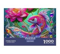 Koi Fish Jigsaw 1000 Pezzi Per Rilassarsi Beautiful Carp Qualità Superiore Gioco Giocattolo Colorato Decorazione Per La Casa 70x50cm/1000pcs