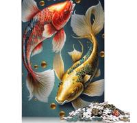 Koi Fish Jigsaw Puzzle Impossibili 1000Pcs Decorazione Per La Casa. Rilassamento E Intelligence Per Adulti E Ragazzi Da 14 Anni 1000pcs (40x28cm)