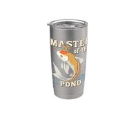 Koi Fish Keeper Koi Pond Lover e ornamentale Fish Hobbyist Bicchiere termico in acciaio inox doppia parete
